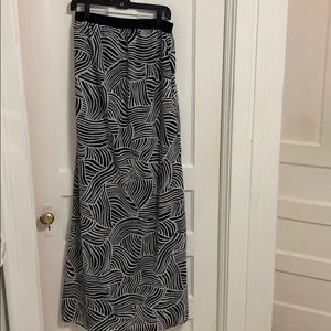 B&W Long Flowy Dress